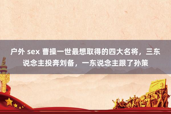 户外 sex 曹操一世最想取得的四大名将，三东说念主投奔刘备，一东说念主跟了孙策