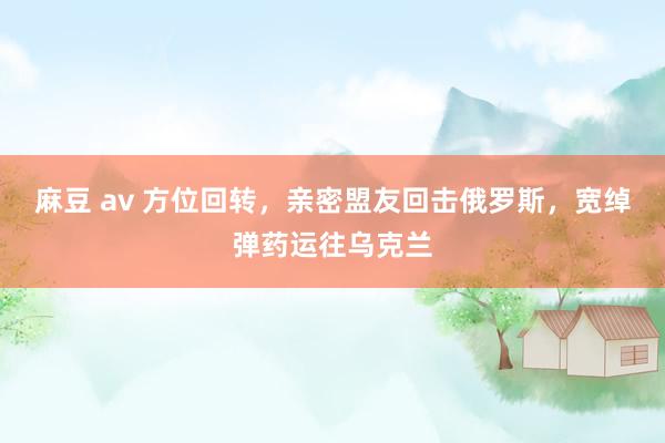 麻豆 av 方位回转，亲密盟友回击俄罗斯，宽绰弹药运往乌克兰