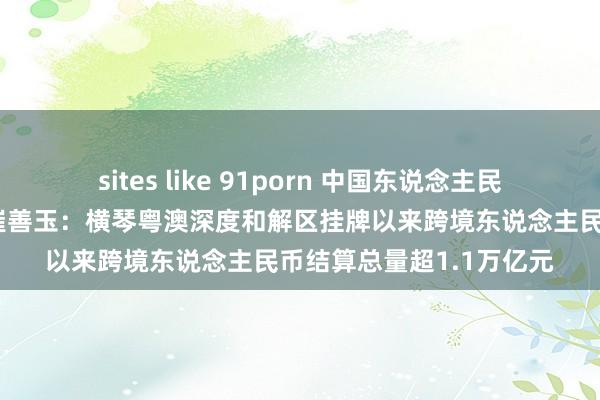 sites like 91porn 中国东说念主民银行珠海市分行副行长崔善玉：横琴粤澳深度和解区挂牌以来跨境东说念主民币结算总量超1.1万亿元