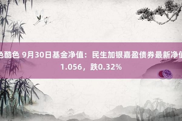 色酷色 9月30日基金净值：民生加银嘉盈债券最新净值1.056，跌0.32%