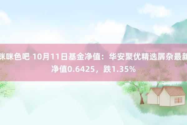 咪咪色吧 10月11日基金净值：华安聚优精选羼杂最新净值0.6425，跌1.35%