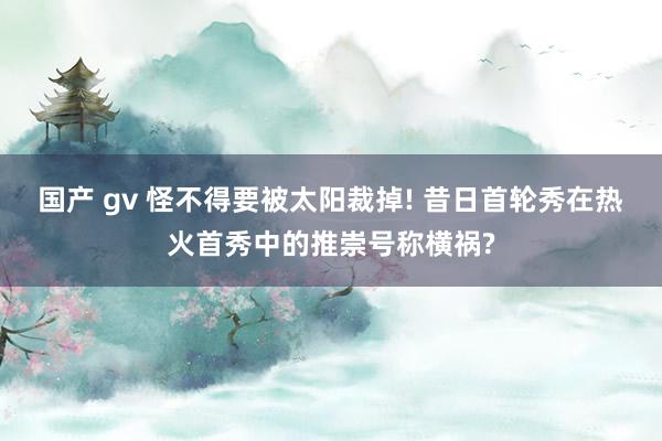 国产 gv 怪不得要被太阳裁掉! 昔日首轮秀在热火首秀中的推崇号称横祸?