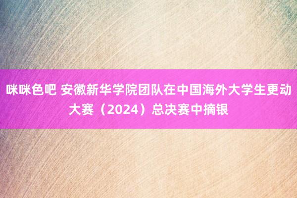 咪咪色吧 安徽新华学院团队在中国海外大学生更动大赛（2024）总决赛中摘银