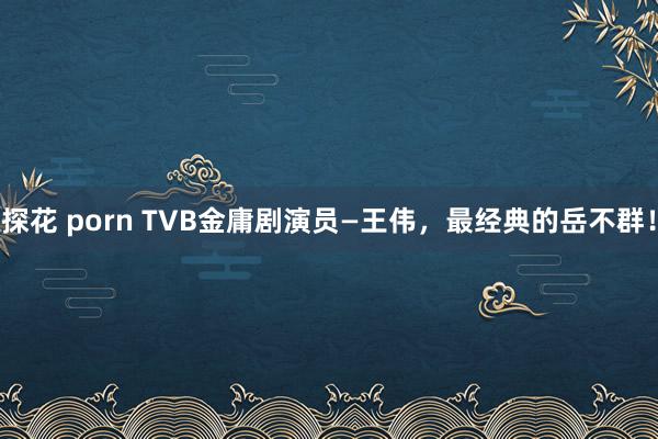 探花 porn TVB金庸剧演员—王伟，最经典的岳不群！