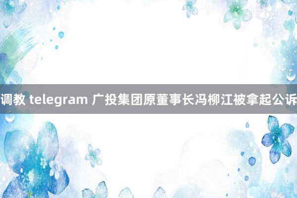 调教 telegram 广投集团原董事长冯柳江被拿起公诉