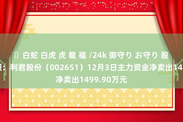 ✨白蛇 白虎 虎 龍 福 /24k 御守り お守り 股票行情快报：利君股份（002651）12月3日主力资金净卖出1499.90万元