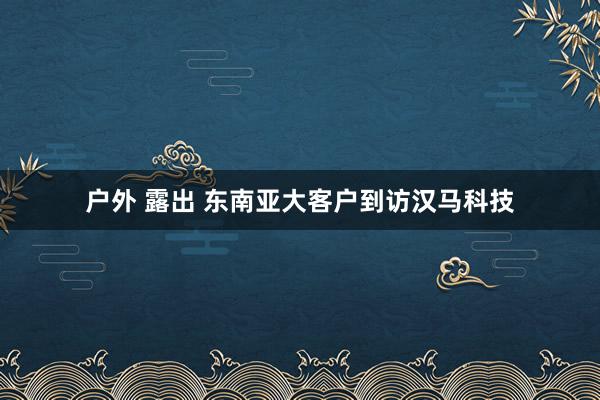 户外 露出 东南亚大客户到访汉马科技