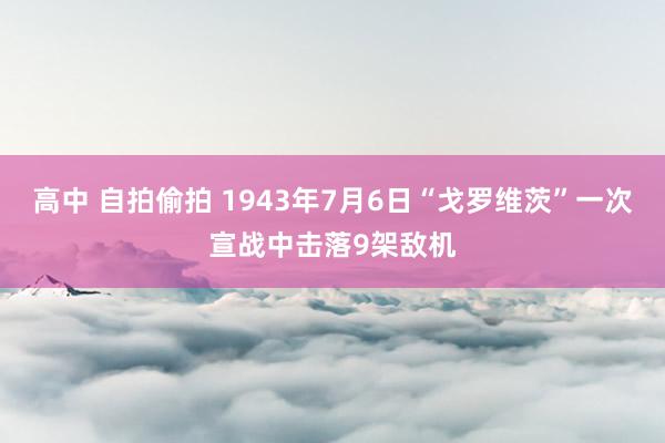 高中 自拍偷拍 1943年7月6日“戈罗维茨”一次宣战中击落9架敌机