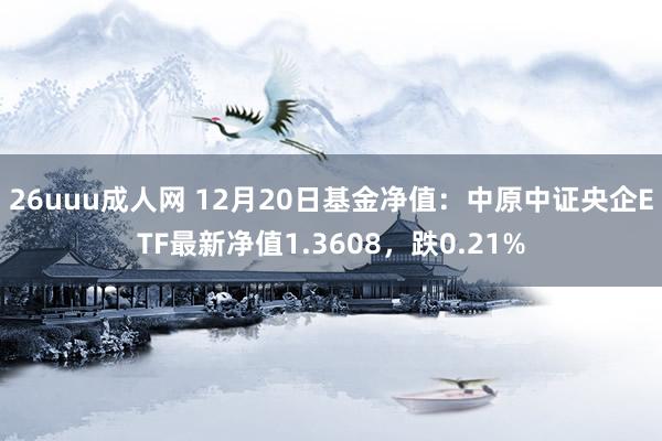 26uuu成人网 12月20日基金净值：中原中证央企ETF最新净值1.3608，跌0.21%