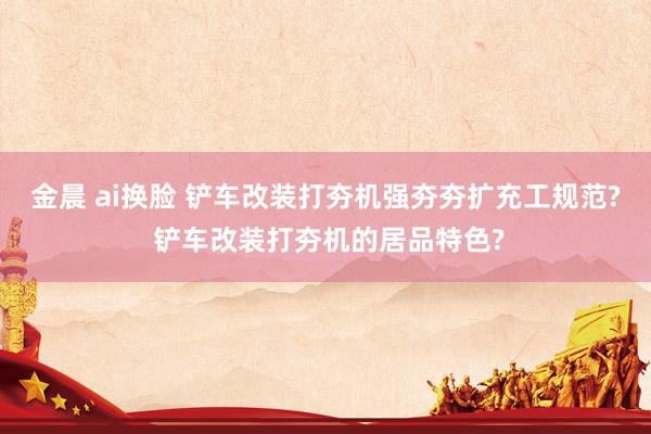 金晨 ai换脸 铲车改装打夯机强夯夯扩充工规范? 铲车改装打夯机的居品特色?