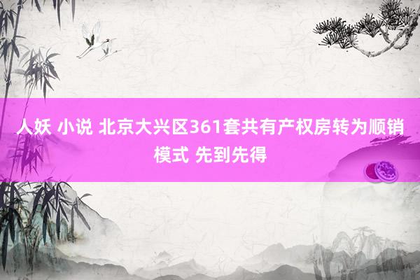 人妖 小说 北京大兴区361套共有产权房转为顺销模式 先到先得