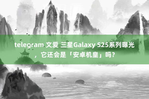 telegram 文爱 三星Galaxy S25系列曝光，它还会是「安卓机皇」吗？